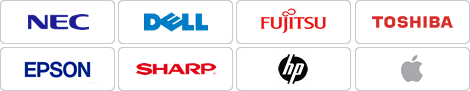 NEC・DELL・FUJITSU・TOSHIBA・EPSON・SHARP・hp・Apple